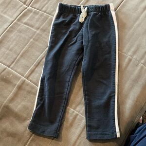 Zara 2/3 toddler black pants with white stripe. EUC. Gender neutral